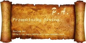Przepolszky Alvina névjegykártya